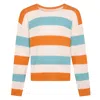 Ingmarson Men's Yellow / Orange / Blue Striped Drop Shoulder Top Orange & Blue In Yellow/orange/blue