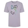Ingmarson Pink / Purple Abstract Embroidered Organic Cotton T-shirt Lilac Men In Pink/purple