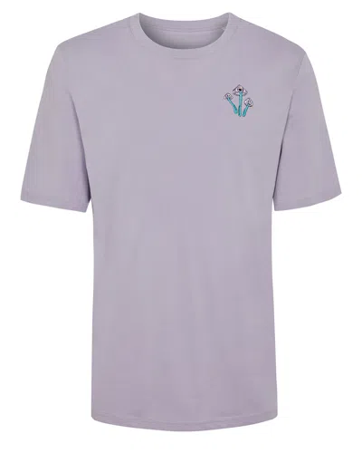 Ingmarson Pink / Purple Fungi Embroidered Organic Cotton T-shirt Lilac Women In Pink/purple