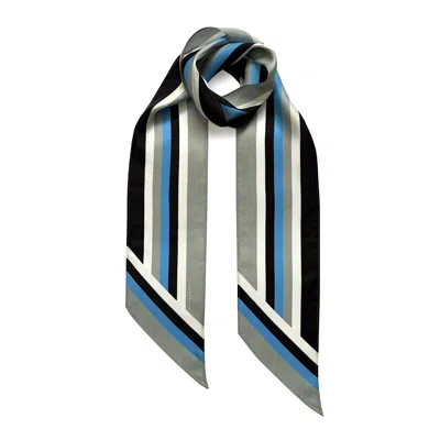 Ingmarson Women's Henley Silk Neck Scarf Twilly Blue In Pink