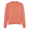 Ingmarson Women's Pink / Yellow Thin Striped Wool & Cashmere Jumper Pink & Yellow In Pink