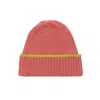 Ingmarson Women's Ribbed Wool & Cashmere Beanie Pink & Yellow In Pink