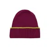 Ingmarson Women's Ribbed Wool & Cashmere Beanie Purple & Yellow In Purple