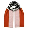 Ingmarson Women's Shapes & Stripes Wool & Cashmere Scarf Pink & Orange In Multi