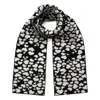 Ingmarson Women's White / Black Hearts Wool & Cashmere Scarf Black In Black