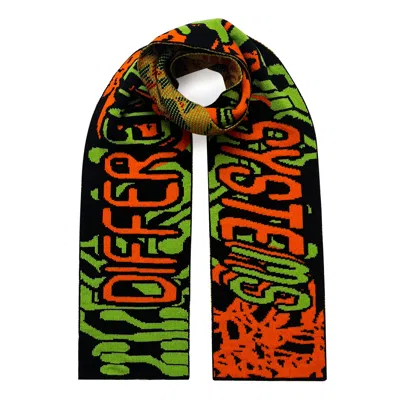 Ingmarson Women's Yellow / Orange / Green Odd Wiring Wool & Cashmere Scarf Orange & Green