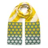 Ingmarson Yellow / Orange Stripes & Circles Wool & Cashmere Scarf Yellow Men In Yellow/orange