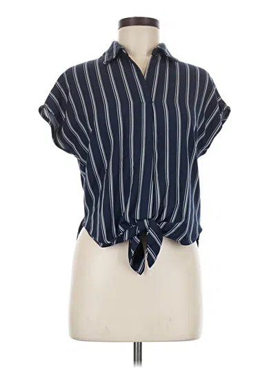 Pre-owned Ingni Short Sleeve Blouse In Blue