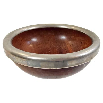 Pre-owned Ingo Knuth Teak Bowl By Dmk Daniela Mola & , 1980s Brutalist Design In Brown
