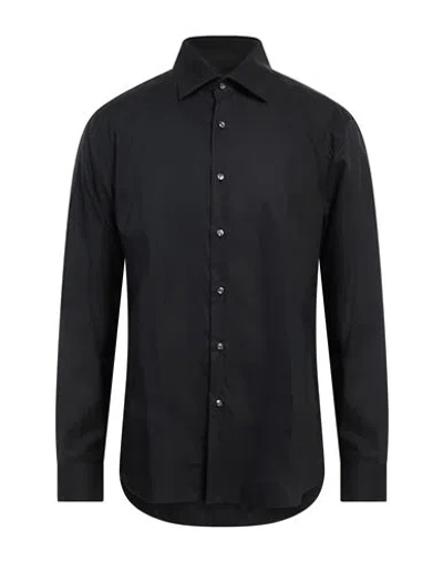 Ingram Man Shirt Black Size 17 ½ Cotton, Viscose