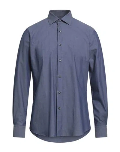 Ingram Man Shirt Blue Size 15 ½ Cotton