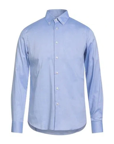 Ingram Man Shirt Light Blue Size 15 Cotton