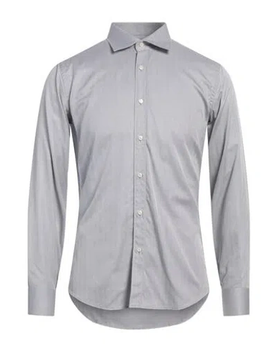 Ingram Man Shirt Light Grey Size 17 ½ Cotton