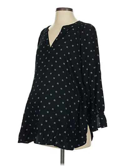 Pre-owned Ingrid & Isabel 3/4 Sleeve Blouse In Black