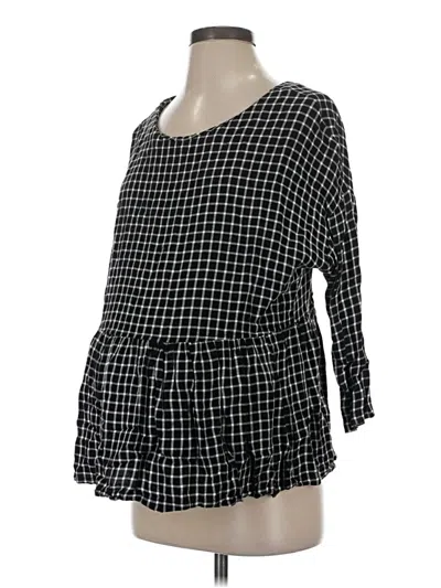 Pre-owned Ingrid & Isabel 3/4 Sleeve Blouse In Black