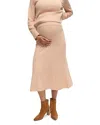 Ingrid & Isabel A Line Maternity Sweater Skirt In Neutral