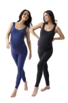 Ingrid & Isabel Active Long Unitard  Bundle In Blue