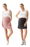 Ingrid & Isabel Active Skort Bundle In White