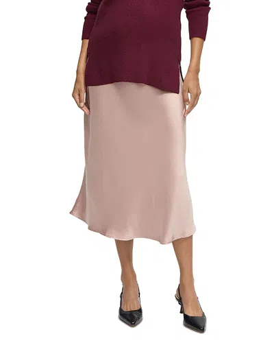 Ingrid & Isabel Bias Cut Maternity Skirt In Pink