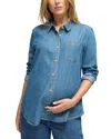 Ingrid & Isabel Button Down Denim Maternity Shirt In Blue