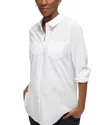 Ingrid & Isabel Maternity Poplin Button Down In White