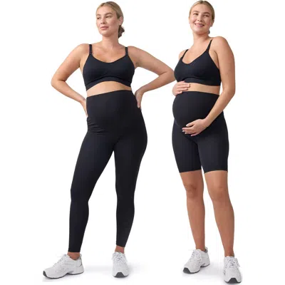 Ingrid & Isabel Contour Active Legging + Bike Short In Black