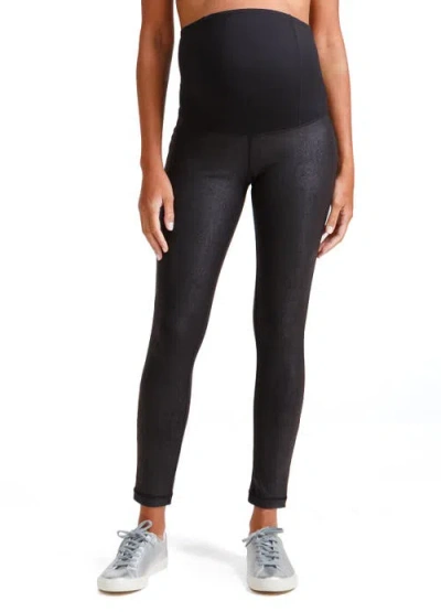 Ingrid & Isabel Faux Leather Maternity Leggings In Black