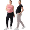 Ingrid & Isabel Knit Jogger Bundle In Black