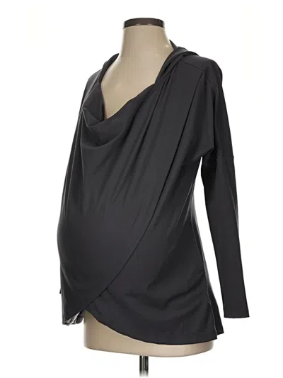 Pre-owned Ingrid & Isabel Long Sleeve Blouse In Black