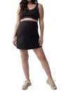 Ingrid & Isabel Maternity Active Skort In Black In Black