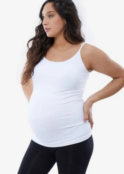 Ingrid & Isabel Maternity Cooling Seamless Support Cami In White