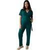 Ingrid & Isabel Maternity Everywear Short Sleeve Jumpsuit In Green