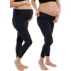 Ingrid & Isabel Maternity Foldover Legging Bundle In Black