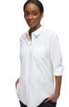 Ingrid & Isabel Maternity Poplin Button Down In White