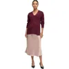 Ingrid & Isabel Maternity Satin Bias Skirt In Pink