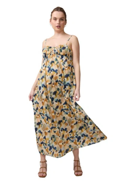Ingrid & Isabel Printed Poplin Maxi Maternity Dress In Multi