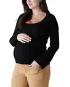 Ingrid & Isabel Ribbed Maternity Sweater In Black Onyx