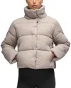 Ingrid & Isabel Short Puffer Maternity Coat In Brown
