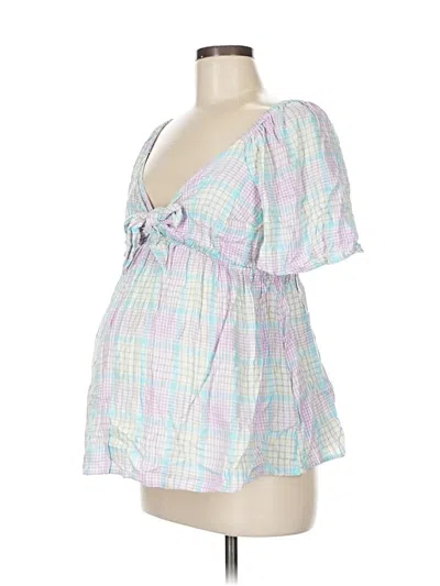 Pre-owned Ingrid & Isabel Short Sleeve Blouse In Pink