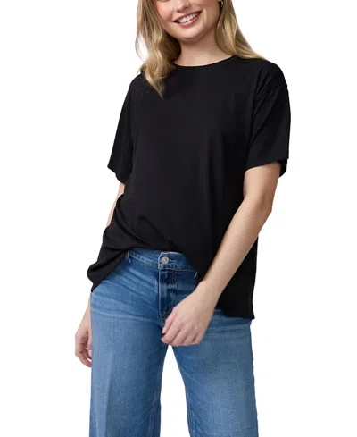 Ingrid & Isabel Short Sleeve Relaxed Jersey Maternity Tee In Black