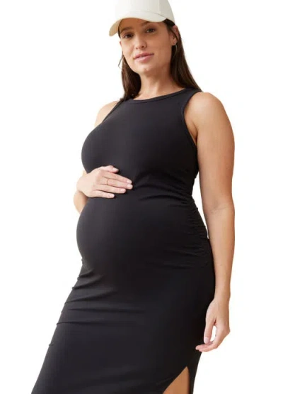 Ingrid & Isabel Sleeveless Ruched Bodycon Dress In Black