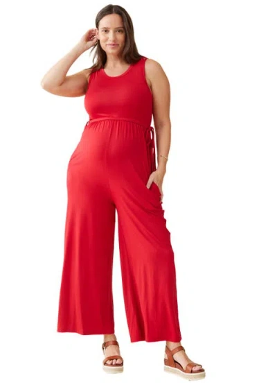 Ingrid & Isabel Nursing Jumpsuit In Red
