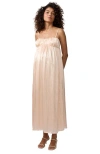 Ingrid & Isabel Solid Satin Maxi In Orange