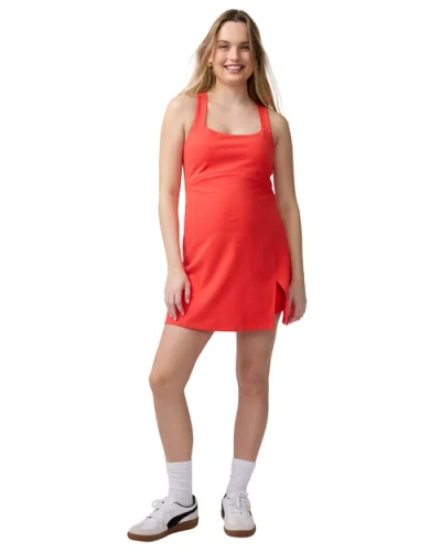 Ingrid & Isabel Square Neck Active Dress In Red