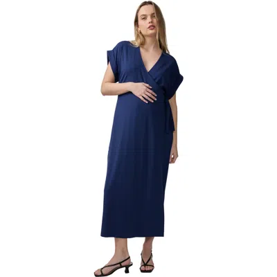 Ingrid & Isabel Ss Wrap Knit Dress In Blue