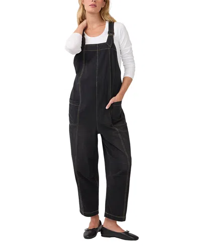 Ingrid & Isabel Straight Leg Soft Denim Maternity Overall In Multi