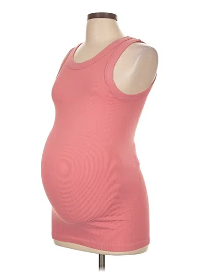 Pre-owned Ingrid & Isabel Tank Top Pink Strapless Neckline Tops
