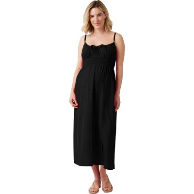 Ingrid & Isabel The Amalfi Maternity Midi Strappy Dress In Animal Print
