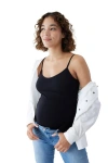 Ingrid & Isabel The Cool + Calm Cooling Seamless Maternity Cami In Black