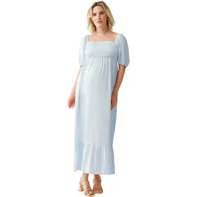 Ingrid & Isabel The Shower Maternity Maxi Dress In Blue